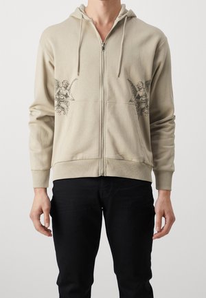 Felpa con zip - beige