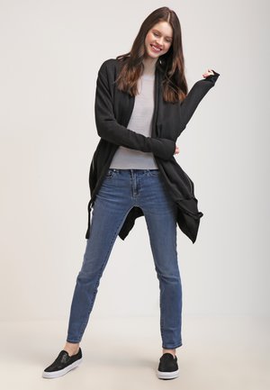 LADIES TERRY ZIP-UP CARDIGAN - Mikina na zip - black
