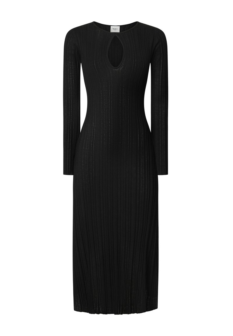 Pepe Jeans Gebreide jurk zwart Pepe Jeans Gebreide jurk zwart