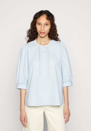 CRAFTED HENLEY - Triko s potiskem - breezy blue