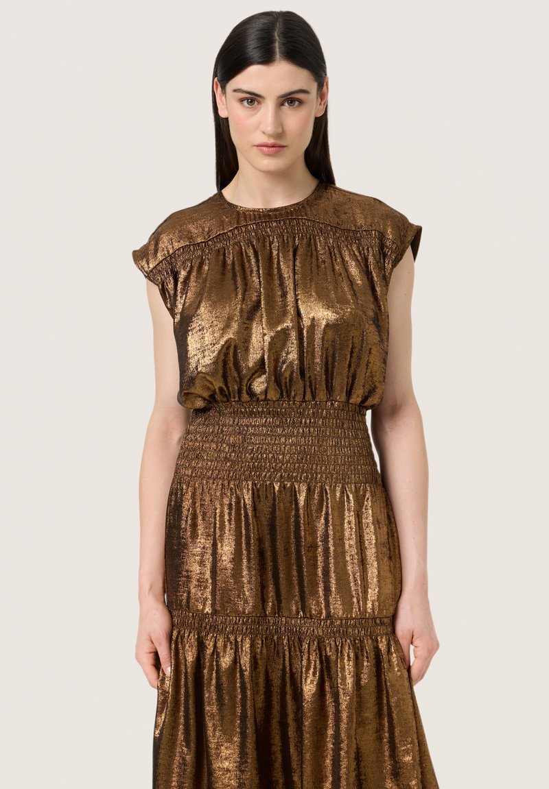 open lace back dress Melanie metallic party dress / Festival dress / Rave dress