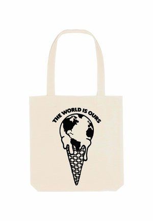 THE WORLD IS OURS PRINT - Cabas - off-white