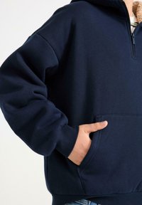 Lindex WITH PILE  - Sweatshirt - dark navy