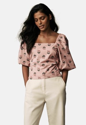 Laura Ashley PUFF SLEEVE SHIRRED REGULAR FIT - Pusero - pink swerford floral