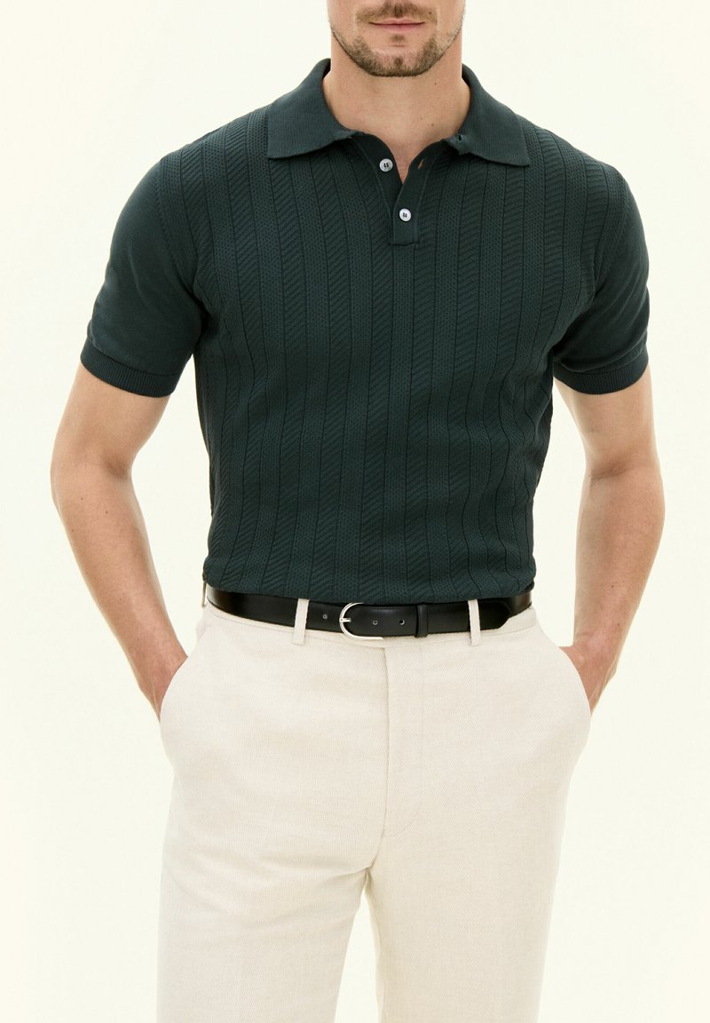 Oscar Jacobson BARTO STRIPE - Pikeepaita - sfumato green