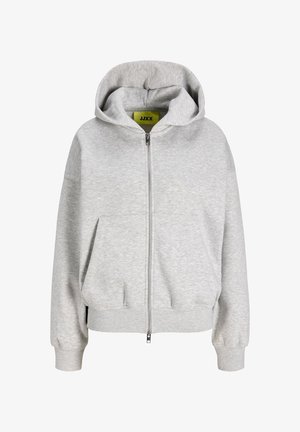JJXX, JXSOPHIA BOXY LS ZIP HOOD SWT - Φούτερ με φερμουάρ - light grey melange