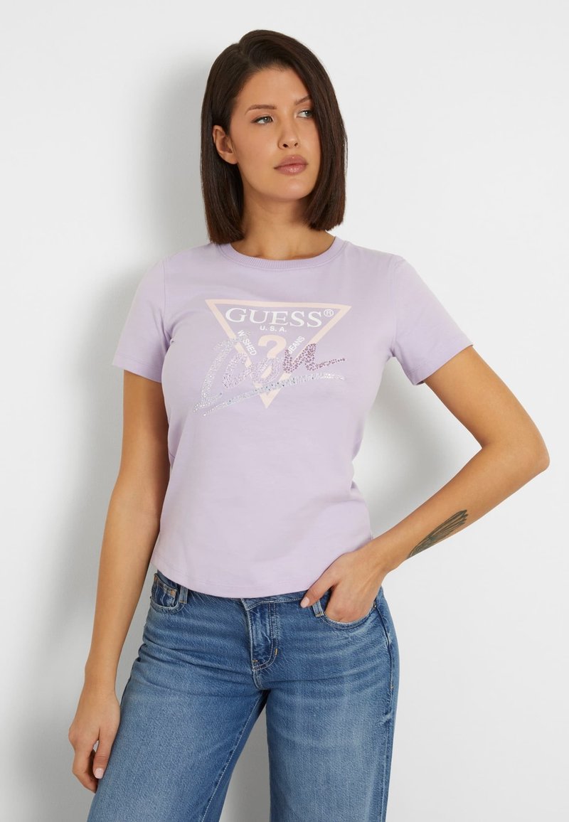 Guess ICON - T-shirt print - lila