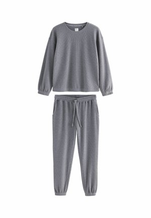 REGULAR FIT - COSY WAFFLE LONG SLEEVE  SET - Pyžamová súprava - slate grey