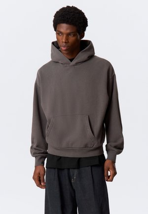 Hoodie - brown washed
