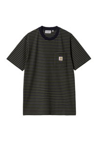 Carhartt WIP VERNER POCKET - Camiseta estampada - dark navy