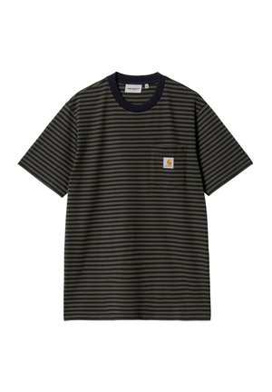 Carhartt WIP VERNER POCKET - Camiseta estampada - dark navy