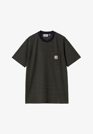 Carhartt WIP VERNER POCKET - Camiseta estampada - dark navy