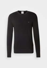 STRUCTURE SWEATER - Strickpullover - black