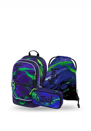 Baagl, BAAGL CORE FOOTBALL CHAMPION SCHULRUCKSACK-SET 3TLG.: SCHULRUCKSACK, FEDERMÄPPCHEN, TURNBEUTEL - Školní sada - blau