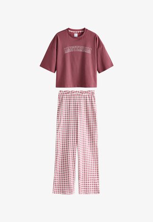 Next, SHORT SLEEVE SET - Pyjama - mauve purple gingham