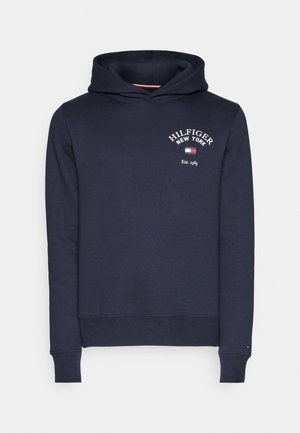 Tommy Hilfiger ARCHED VARSITY HOODY - Sweatshirt - desert sky