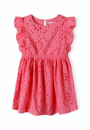 BROIDERY FRILL SLEEVES - Denné šaty - pink