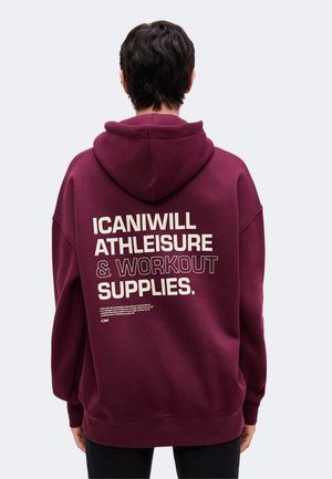 ICANIWILL, EVERYDAY RELAXED HOODIE PRINT - Суитшърт с качулка - dark mahogany