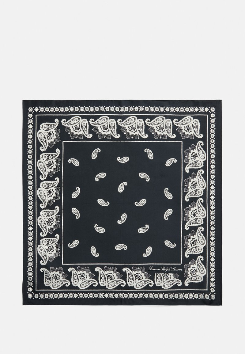 Lauren Ralph Lauren PAISLEY SILK HABOTAI BANDANNA - Lakats - black