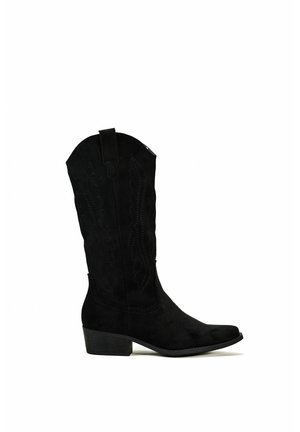 Bottines de cowboy / motard - noir