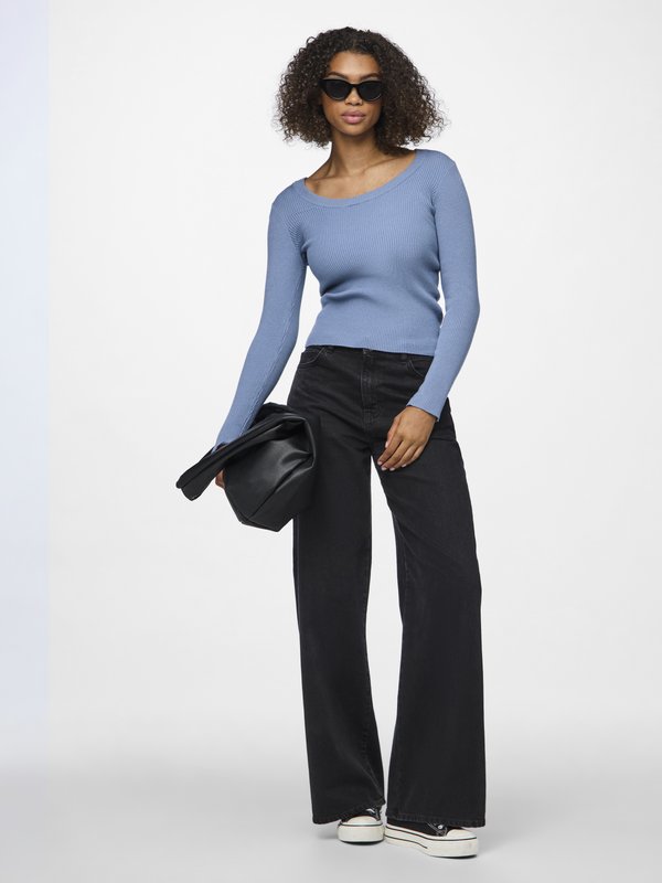 PCMIRA UNECK  - Jumper - faded denim3