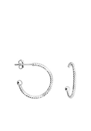 STECK CREOLEN TWISTED BALL - Boucles d'oreilles - silver coloured
