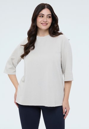 CON RICAMO FLORALE - Sudadera - bianco