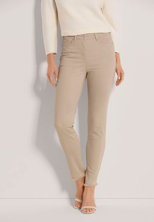 MIT FEINEM FRANSENSAUM - Jeans Slim Fit - berber