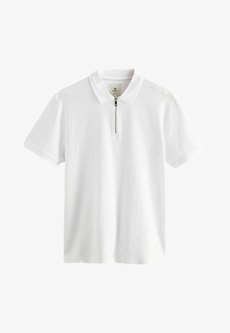 Next ZIP NECK SMART REGULAR FIT - Polo krekls - white