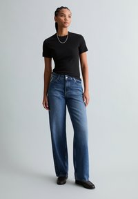 Marc O'Polo DENIM HIGH WAIST WIDE LEG - Wide leg - medium blue