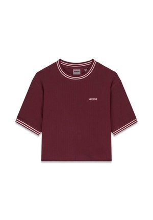 Guess, KURZ GESCHNITTENES T-SHIRT - T-shirt basic - dunkelrot