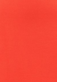 Einfarbiger Korallstoff mit glatter Textur. Keine Muster oder Akzente, in einer lebendigen, gesättigten Farbe mit gleichmäßiger Abdeckung über die gesamte Oberfläche.