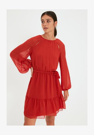 Culino From Spain Abito Casual Donna FW17104A-M – Scollo A V, Girocollo, Manica Corta, Tessuto Stampato