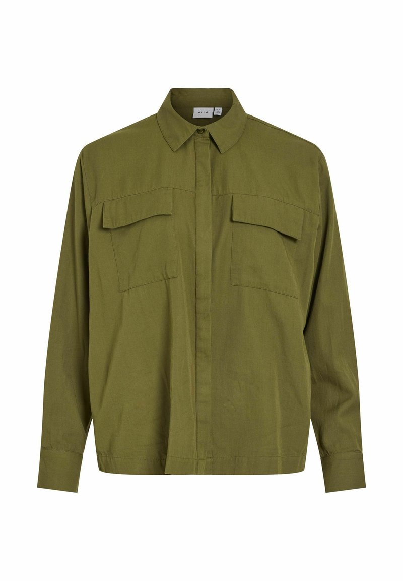 Vila Overhemdblouse olijfgroen