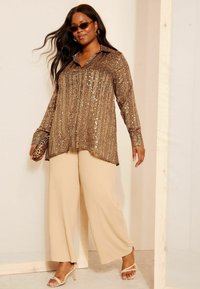 Friends Like These REGULAR FIT PRINTED DIP BACK - Nööpidega pluus - brown