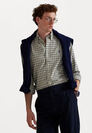 CUSTOM FIT PLAID PERFORMANCE TWILL SHIRT - Hemd - white/grey heather