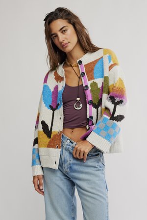 TULIP WHIRL - Gilet - ivory combo