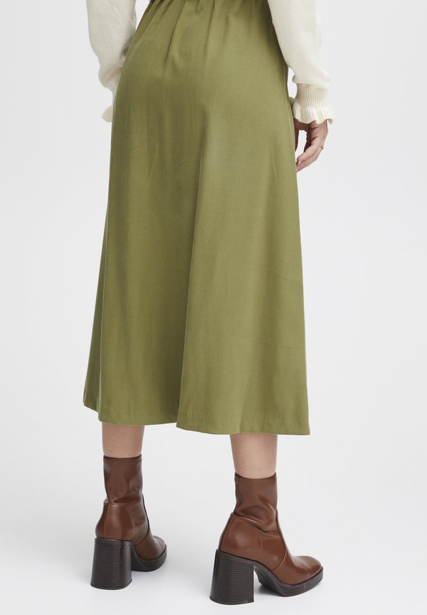 IRLEONO - A-line skirt - olive branch2