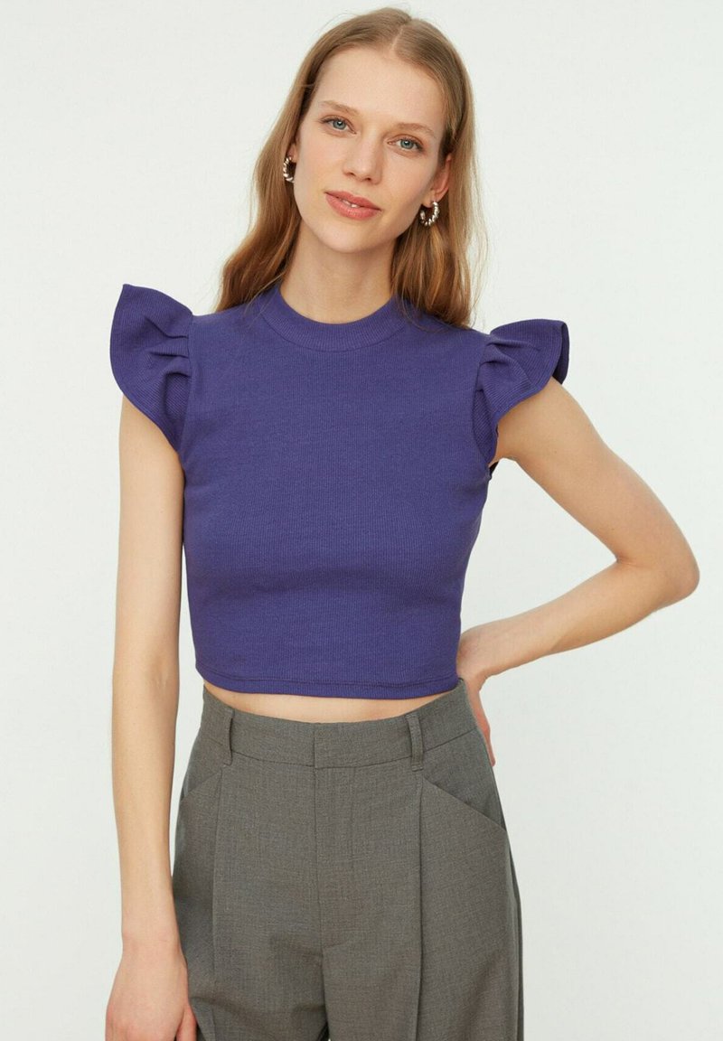 Damen T-Shirts | Trendyol T-Shirt basic purple/lila - QN09734 Damen T-Shirts | Trendyol T-Shirt basic purple/lila - QN09734