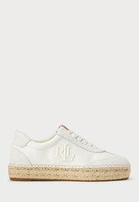 Lauren Ralph Lauren LUIZE CANVAS & SUEDE ESPADRILLE SNEAKER - Sportbačiai - snow white/bianco