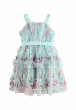 REGULAR FIT - CRINKE TIERED BOW BACK - Freizeitkleid - green