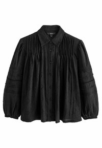 Next TEXTURED LONG SLEEVE TRIM - Nööpidega pluus - black
