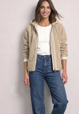 Street One, TEDDY JACKET WITH A DETACHABLE HOOD - Veste polaire - soft sand