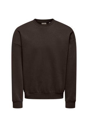 Only & Sons, ONSCERES OVERSIZE CREW - Sweatshirt - coffee bean