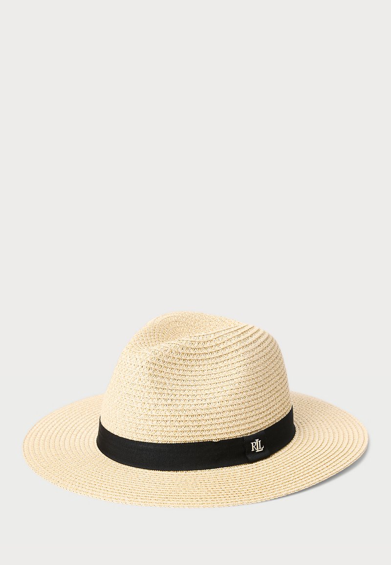 Lauren Ralph Lauren PACKABLE STRAW FEDORA - Šešir - beige/black