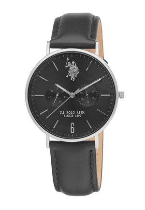 ATTITUDE LEATHER - Montre - black and silver coloured