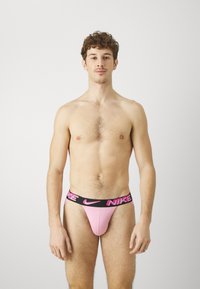 Nike Underwear JOCK STRAP 3 PACK - Fecskék - stadium green/pink rise/black