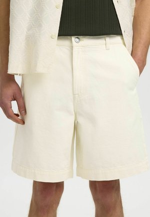 Selected JEANSSHORTS LOOSE FIT - Jeans Shorts - ecru