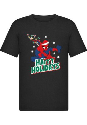 SPIDER-MAN - HAPPY HOLIDAYS TEE  - Print T-shirt - black