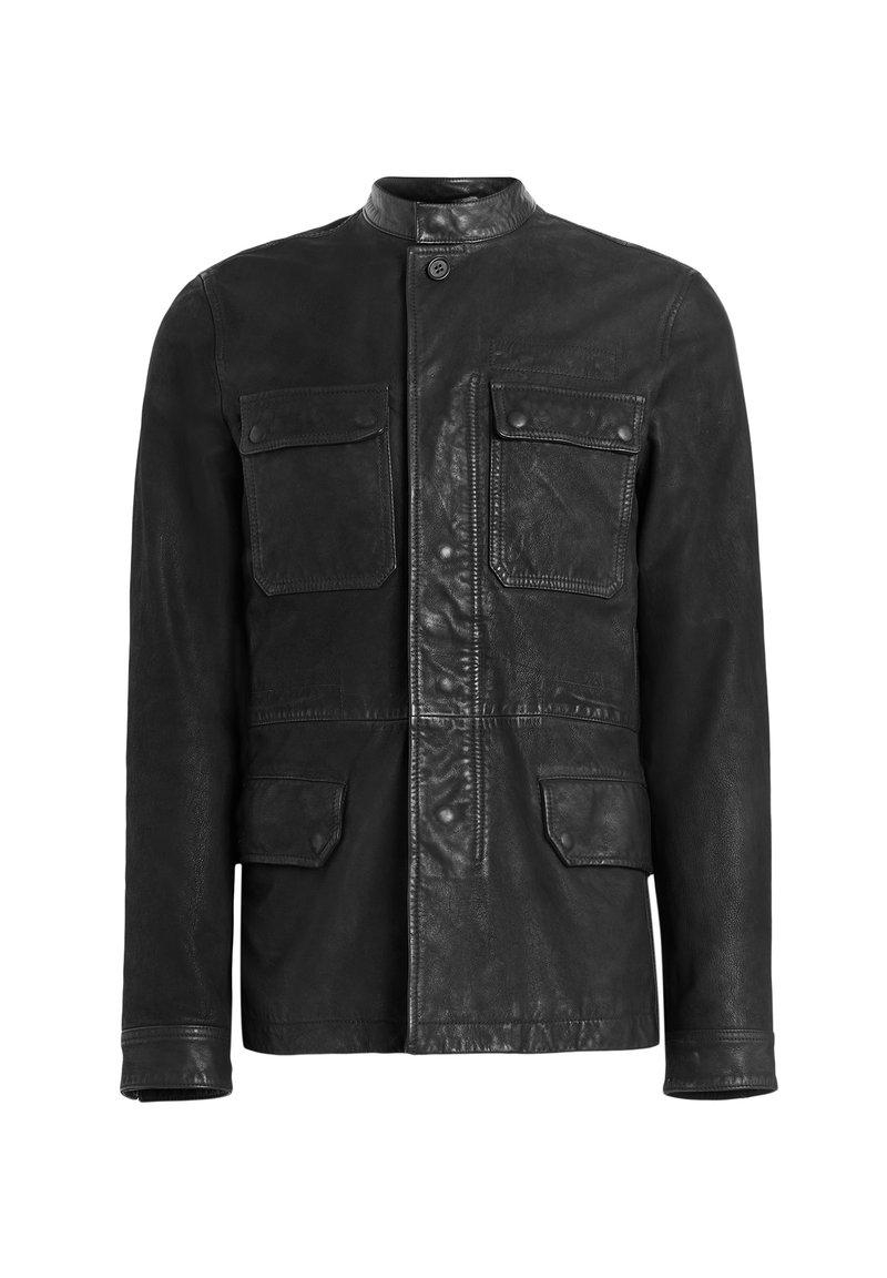 AllSaints Leren jas zwart